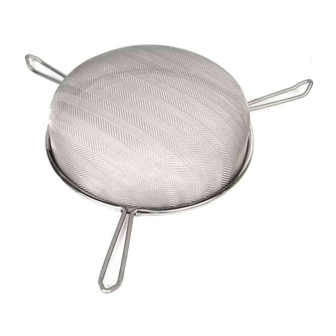 Stainless steel honey filter 24cm with 3 stands