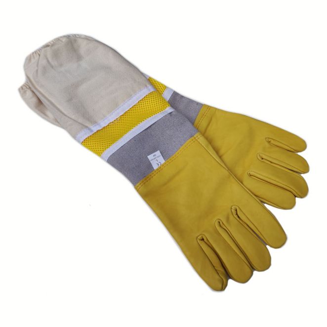 Vented leather gloves