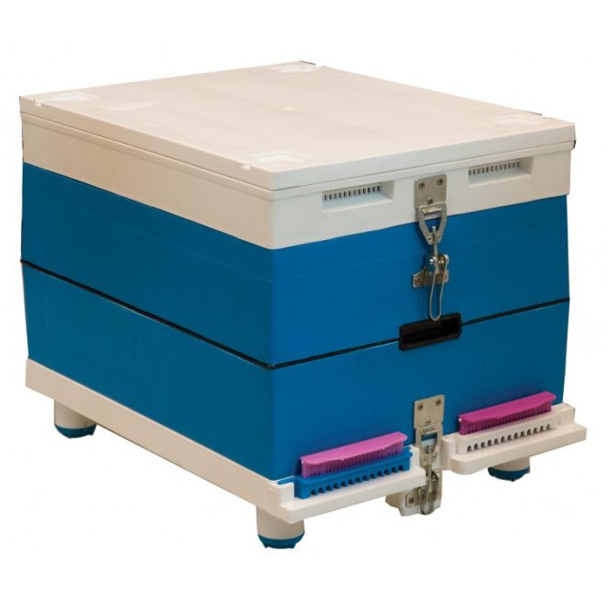 Single plastic hive with solid bottom Technoset with flight board