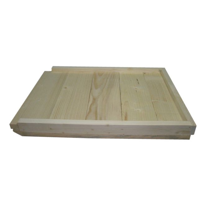 Single hive with wooden movable bottom part