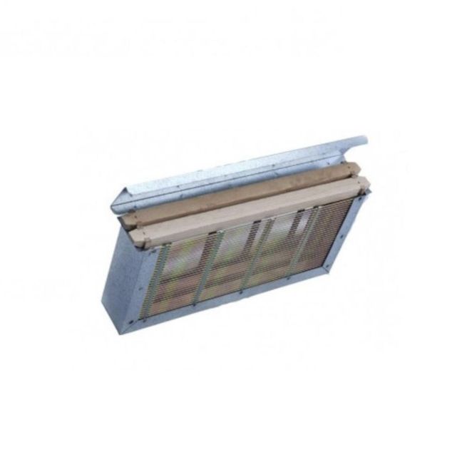 Metal frame excluder for 2 frames